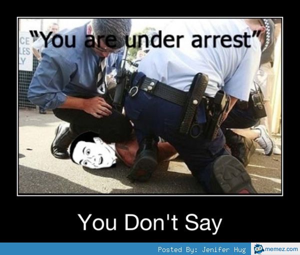 You are under arrest