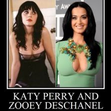 Katy Perry and Zooey Deschanel